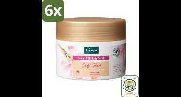 Kneipp - Body scrub - Sugar & Oil - Soft Skin - Voor droge en gevoelige huid - 220 g - Voordeelverpakking - 6 stuks - Droge huid - Gevoelige huid
