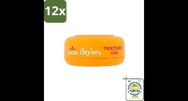 Got2B - Styling Clay - I-Styler - 75 ml - Voordeelverpakking - 12 stuks - Haar textuur - Hold haar