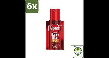 Alpecin - Double Effect - Shampoo - Anti-roos & Haargroei - 200 ml - Voordeelverpakking - 6 stuks - Anti-roos shampoo - Haaruitval shampoo