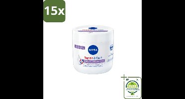 15 x NIVEA - Bodycrème - Herstel & Verzorging Gevoelig - Met 10% Glycerine & Panthenol - Voor gevoelige & jeukerige huid - 400 ml - Grootverpakking - NIVEA Bodycrème - Gevoelige Huid - Droge Huid - Jeukende Huid - Hydraterende Crème