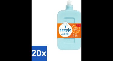 20 x Seepje - Afwasmiddel - Krachtige Reiniging - Versgeperste Sinaasappel Geur - 500 ml - Afwasmiddel - Natuurlijk Afwasmiddel - Versgeperste Sinaasappel Geur - Milieuvriendelijk Afwasmiddel - Vet Verwijderen
