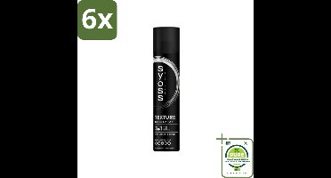 Syoss - Texture - Haarspray - Voor Gedefinieerde Styling - 300 ml - Voordeelverpakking - 6 stuks - Haarspray - Textuur haarspray
