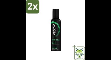 Syoss - Max Hold - Haarmousse - Ultra Sterke Hold - 250 ml - Voordeelverpakking - 2 stuks - Haar mousse - Styling mousse