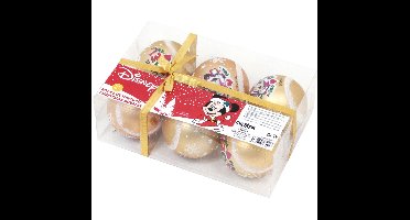 Kerstbal Minnie Mouse Lucky Gouden 6 Stuks Plastic (Ø 8 cm)