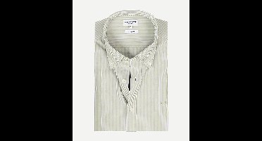 McGregor Overhemd Poplin Streep Groen - Maat L - Heren - Overhemden Casual