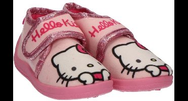 Hello Kitty Sloffen Roze – Meisjes – Zachte Pantoffels met Klittenbandsluiting – Antislip Zool – Officieel Sanrio