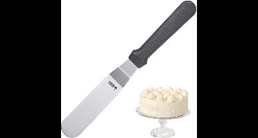 Westmark Professioneel paletmes, gebogen, flexibel, lemmet: 3 x 10 cm, lengte: 25 cm, roestvrij staal/kunststof, Master Line, zwart/zilver, 31252270