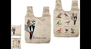 Esschert Design Shopper Vogels 40 X 57 Cm Polyester Beige