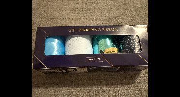 Cadeaulint Set – 4 Kleuren – 20m x 5mm – Glanzend Inpaklint – Krullint voor Cadeaus, Feest, Kerst & Verjaardagen