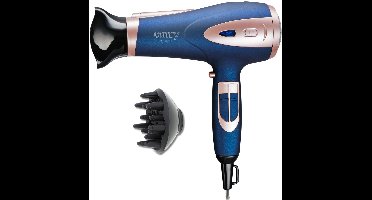 Föhn – 2400W – Ionisatiefunctie – Diffuser & Concentrator – 3 Warmtestanden – 2 Blaassnelheden – Haardroger - Koude Lucht – Blauw - Camry CR 2269