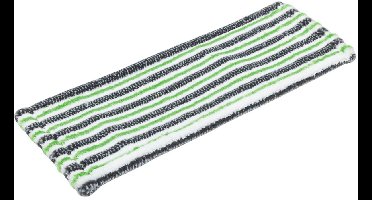D&L Microvezel Vloermop Premium 3A - 40cm - Wit/Groen/Zwart Gestreept-Geborsteld