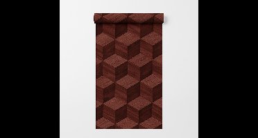 Dutch Wallcoverings - Renaissance - Natural Cube Russet - Vliesbehang - 10m x 53cm - RE521096