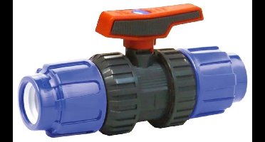 PP PE Buis Schroefverbinding Kogelkraan 40 x 40