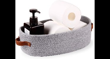 Oneay 1 stuk - Opbergmand, Opbergmand voor Organisatie, Geweven Decoratieve Mand voor Aanrecht, Voor Toilet Tank Top Plank Mand met Handvat