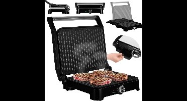 RVV® Contactgrill met uitneembare platen - Contactgrill - Multi grill - Zwart - 33cm x 32cm x 13cm