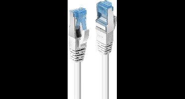 LINDY 47190 RJ45 Netwerkkabel, patchkabel CAT 6A S/FTP 30.00 cm Wit Snagless 1 stuk(s)