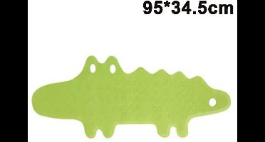 Gigicial Kinderbadmat - Antislip Badmat Voor Kinderen - Veiligheid En Duurzaamheid Met Krokodillenpatroon - 1 Stuk - Voor Badkuip Groen