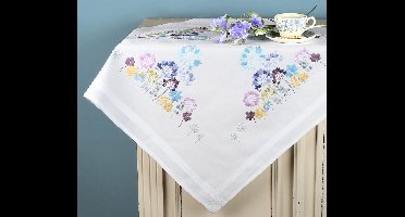 Vervaco - Tafelkleed kit - Allium in blauw en paars - PN-0198085 - Borduren - Borduurpakket - Borduurpakket volwassenen - Borduurpakket kind