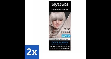 2 x SYOSS - Color Blond Cool Blonds 10-55 - Haarverf - Kleurbescherming - Stralende Koele Tint - Blond Haar - Koele Blondtint - Haarverf - SALONPLEX Technologie - Haarbescherming