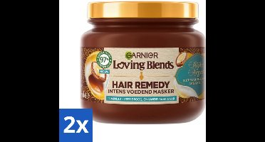 Garnier - Loving Blends - Haarmasker - Rijke Argan - Zeer Droog & Onhandelbaar Haar - 340 ml - Voordeelverpakking - 2 stuks