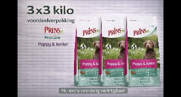 Prins ProCare Puppy & Junior - 3x 3kg Voordeelverpakking