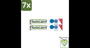 7 x Fluocaril - Tandpasta - Met Fluoride - 2 Tubes - 75 ml - Grootverpakking - Tandpasta - Fluoride - Tanden - Tandvlees - Gaatjes
