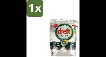 Dreft – Vaatwastabletten – All-in-One Platinum – Lemon – 59 Tabletten - 1 stuk