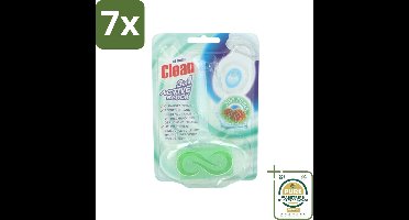 7 x At Home - Clean - Toiletblok - 3in1 Active - Pine Power - Neutraliseert & Reinigt - 1 Blok - Grootverpakking - Toiletblok - Reinigen Toilet - Neutraliseren Geuren - Fris Toilet - 3 In 1 Toilet