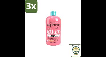 3 x Treaclemoon The Raspberry Kiss Bad en Douchegel 500 ml - Grootverpakking - Bad En Douchgel - Frambozengeur - Vegan - Dierproefvrij - Schuimbad
