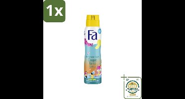 1 x Fa - Deodorant Spray - Mediterranean Jewels - Orchidee & Citrus - 48 uur Bescherming - 150 ml- Deodorant Spray - 48 Uur Bescherming - Geur Orchidee En Citrus - Vegan Deodorant - Geur Jasmijn En Perzik