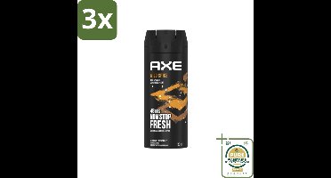 3 x Axe - Deodorant Bodyspray - 48hrs Non Stop Fresh - Wild Spice - Wild Spices & Cedarwood - 150 ml - Grootverpakking - Axe Wild Spice - Deodorant Bodyspray - Anti-geur - 48 Uur Fris - Cederhout Geur