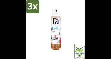 3 x Fa - Deospray - Winter Splashes - 48 uur Bescherming - Frozen Raspberry - Verfrissend & Fruitig - 150 ml - Grootverpakking - 48 Uur Bescherming - Deodorant - Antitranspirant - Frambozen Geur - Verfrissend