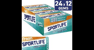 Sportlife Kauwgom frozn intense - fris suikervrij - doos - 24x18g