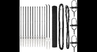 vidaXL - Hekpaal. - Grijs