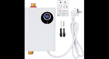 Boiler - Doorstroomverwarmer - Keukenboiler - Doorstroomboiler - Met Display - Wit