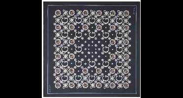 GUESS sjaal Foulard 90X90 Black zwart