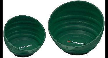 PARKSIDE® Magnetische kommenset - Magneetschaal - 2 delig - Ideaal voor het veilig opbergen van gereedschap - Ideaal voor werkplaats, garage en huis - Kommen - Voor het opbergen van metalen voorwerpen zoals schroeven, moeren, sluitringen etc.