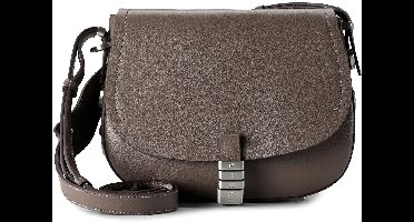 PINKO Saddle Schoudertas Leer 24 cm - Dames - grau-silber