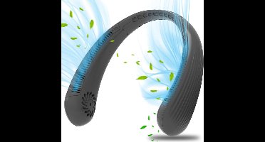 RVV® Nek Ventilator - Hals Ventilator - Mini Ventilator - 3 Standen - Zwart - ‎7 x 16 x 18 cm