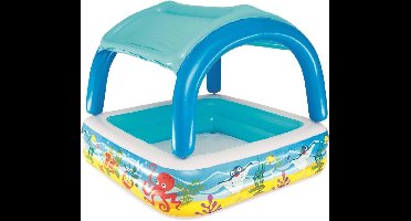 Bestway - Speelzwembad - met - overkapping - 140x140x114 - cm - blauw - 52192