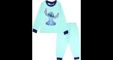 Disney Lilo en Stitch pyjama - Lichtblauw - Maat 128 - 100% Katoen