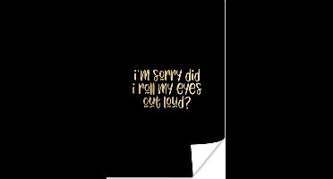 Poster Quote - Ogen - Black - Gold - 20x30 cm