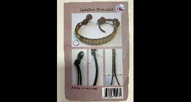 DIY armband bruin leer