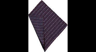 Michaelis pocket square - blauw met bordeaux dessin pochet zijde