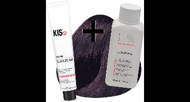 KIS haarverfset - 4C Middel cassis  - haarverf & waterstofperoxide