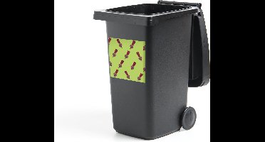 Container sticker Groente - Rode Biet - Patronen - Groen - 40x40 cm - Kliko sticker