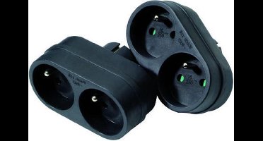 Profile Multi Socket, 2 Sockets, 16 A, Black