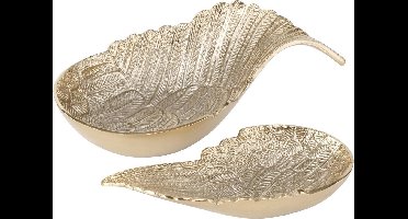 Schaal - Engel - Vleugel - Goud - Aluminium - 2 set - Decoratie
