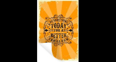 Muurstickers - Sticker Folie - Vintage - Design - Tekst - 20x30 cm - Plakfolie - Muurstickers Kinderkamer - Zelfklevend Behang - Zelfklevend behangpapier - Stickerfolie