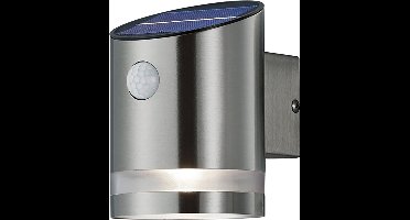 LED Tuinverlichting - Buitenlamp - Torna Salty - Wand - 3W - Warm Wit 3000K - Rond - Mat Nikkel - RVS